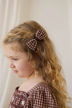 Load image into Gallery viewer, Organic Cotton Desiree Bow - Cinnamon Gingham