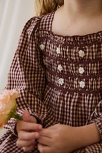 Load image into Gallery viewer, Organic Cotton Cecile Dress – Cinnamon Gingham