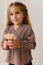 Load image into Gallery viewer, Organic Cotton Imani Blouse - Cinnamon Gingham