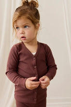 Load image into Gallery viewer, Organic Cotton Modal Cardigan - Burnt Cinnamon