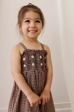 Load image into Gallery viewer, Organic Cotton Solenne Jumpsuit – Cinnamon Gingham SIZE 6-12M, 6YR and 9YR