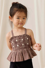 Load image into Gallery viewer, Organic Cotton Auden Top – Cinnamon Gingham