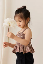 Load image into Gallery viewer, Organic Cotton Auden Top – Cinnamon Gingham
