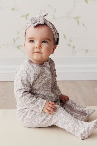 Organic Cotton Melanie Onepiece - Greta Floral Bark SIZE 2YR