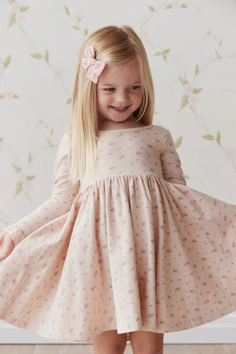 Organic Cotton Tallulah Dress - Cindy Whisper Pink SIZE 6-12M, and 7YR