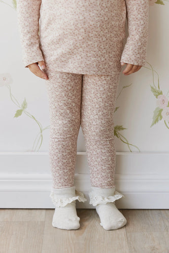 Organic Cotton Everyday Legging - Rosalie Field Rose Dust