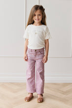 Load image into Gallery viewer, Pima Cotton Mimi Top - Parchment Little Love Violet