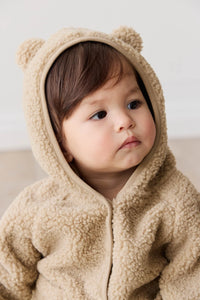 Tatum Sherpa Jacket - Cashew SIZE 6-12M, 2YR, 3YR and 4YR