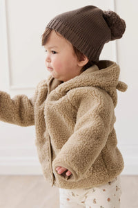 Tatum Sherpa Jacket - Cashew SIZE 6-12M, 2YR, 3YR and 4YR