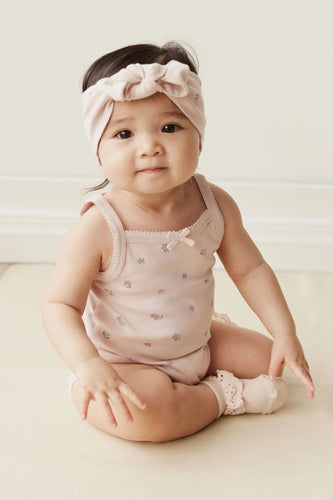 Organic Cotton Bridget Singlet Bodysuit | Meredith Violet SIZE 3-6M and 6-12M