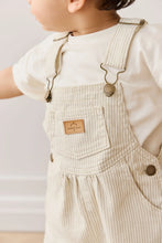 Load image into Gallery viewer, Cecil Overall - Fine Vertical Stripe Sandy Brown/Cloud
