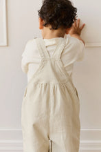 Load image into Gallery viewer, Cecil Overall - Fine Vertical Stripe Sandy Brown/Cloud