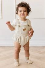 Load image into Gallery viewer, Pax Playsuit - Fine Vertical Stripe Sandy Brown/Cloud