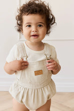 Load image into Gallery viewer, Pax Playsuit - Fine Vertical Stripe Sandy Brown/Cloud