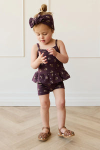 Organic Cotton Fine Rib Headband - Simone Huckleberry