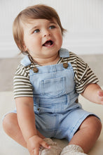 Load image into Gallery viewer, Chase Twill Short Overall | Washed Denim SIZE 6-12M and 2YR