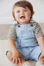 Load image into Gallery viewer, Chase Twill Short Overall | Washed Denim SIZE 6-12M and 2YR