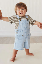 Load image into Gallery viewer, Chase Twill Short Overall | Washed Denim SIZE 6-12M and 2YR