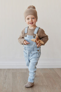 Arlo Twill Overall - Washed Denim SIZE 2YR