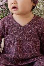 Load image into Gallery viewer, Organic Cotton Clemence Wrap Top - Fig Floral