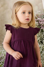 Load image into Gallery viewer, Organic Cotton Muslin Lace Dress - Fig