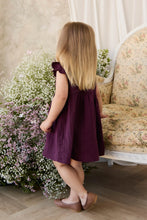Load image into Gallery viewer, Organic Cotton Muslin Lace Dress - Fig