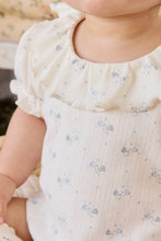 Load image into Gallery viewer, Organic Cotton Pointelle Marlene Bodysuit - Molly Blue
