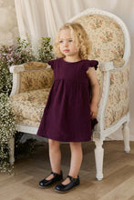 Load image into Gallery viewer, Organic Cotton Muslin Lace Dress - Fig