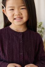 Load image into Gallery viewer, Maxine Knitted Cardigan - Blackcurrant