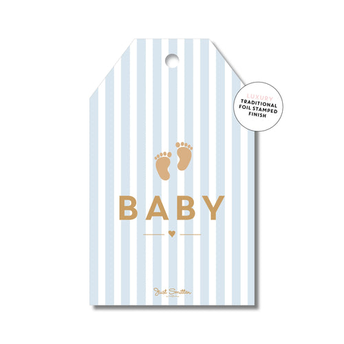 Striped Blue Baby | Gift Tag