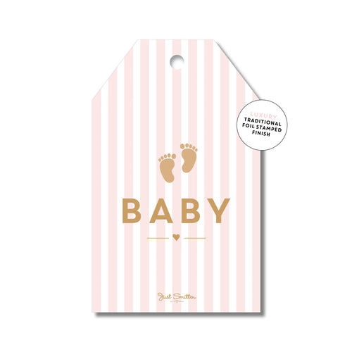 Striped Pink Baby | Gift Tag