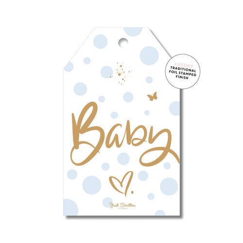 Spotty Baby Blue | Gift Tag