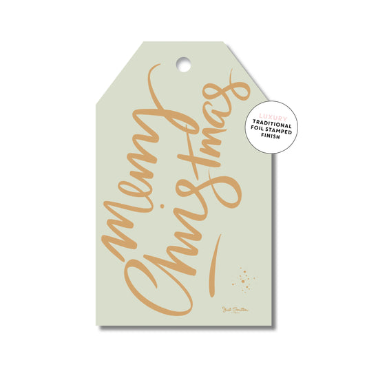 Merry Script Sage | Gift Tag