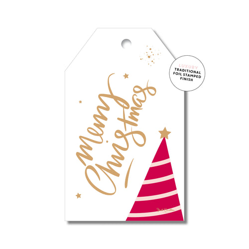 Happy Santa Hat | Gift Tag