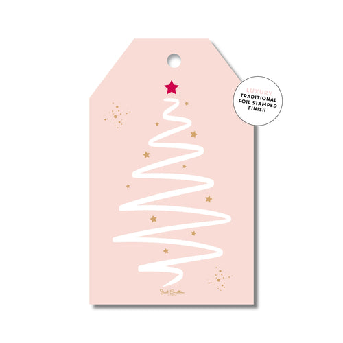 Peachy Festive Tree | Gift Tag