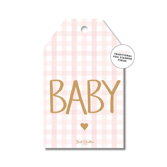 Baby Pink Gingham | Gift Tag