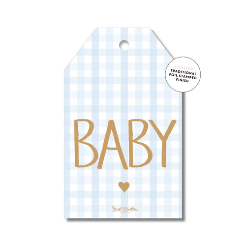 Baby Blue Gingham | Gift Tag