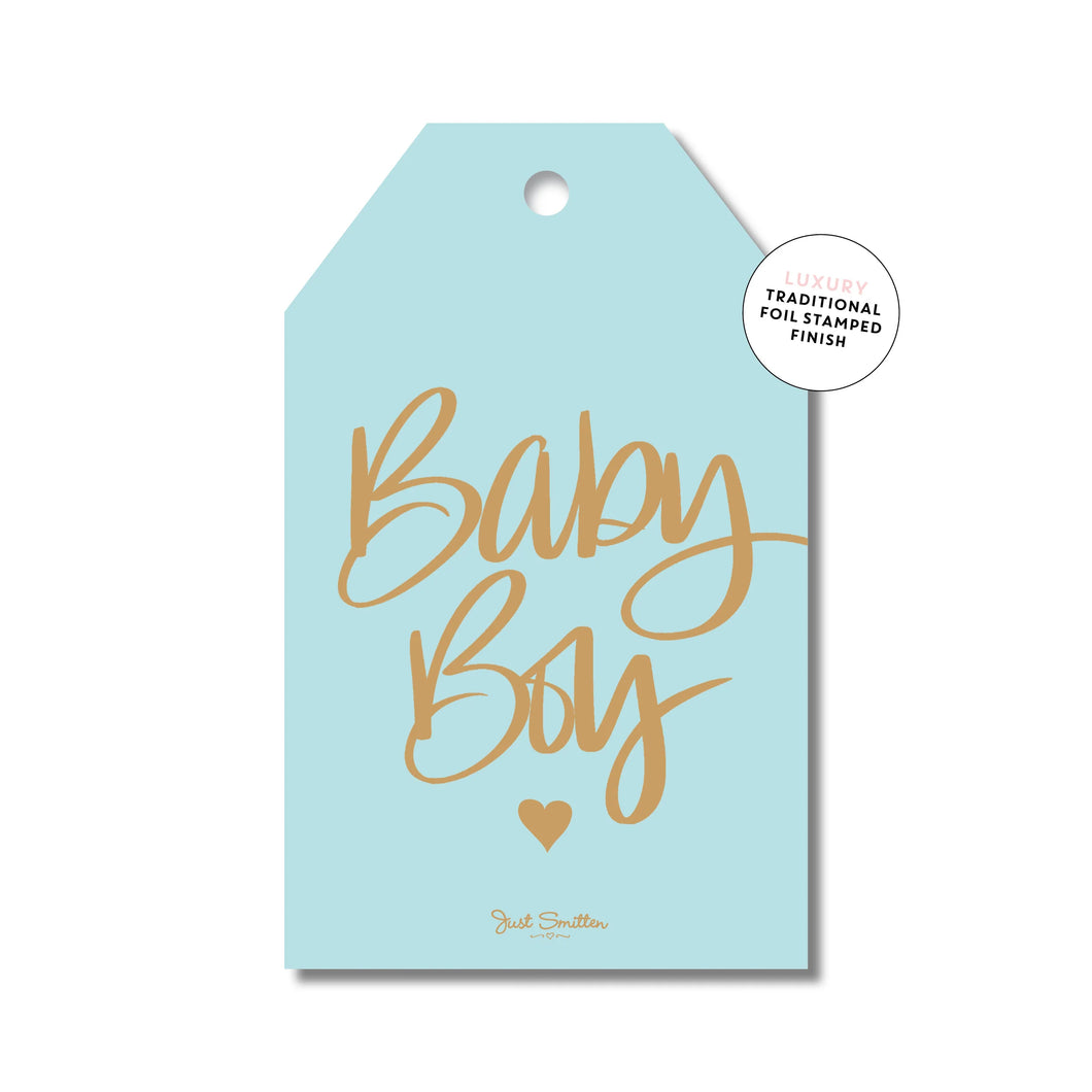 Baby Boy Script | Gift Tag