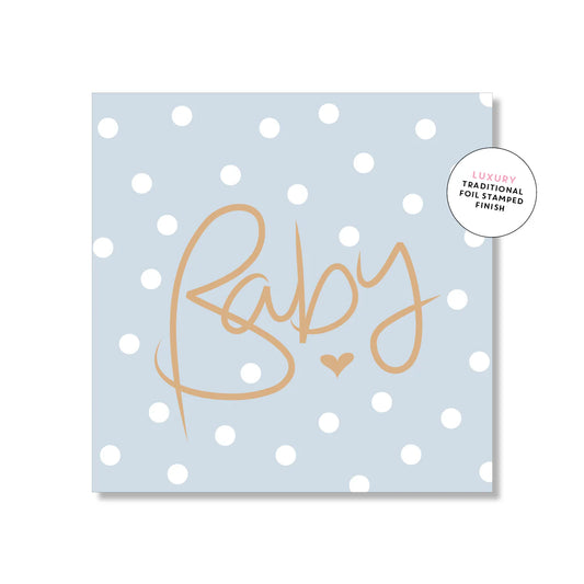 Polkadot Baby Blue | Mini Card