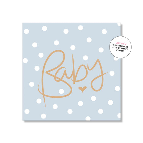 Polkadot Baby Blue | Mini Card