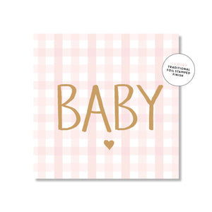 Baby Pink Gingham | Mini Card