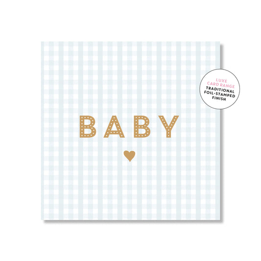 Baby Blue Gingham | Mini Card