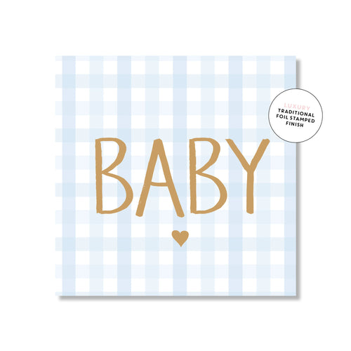 Baby Blue Gingham | Mini Card