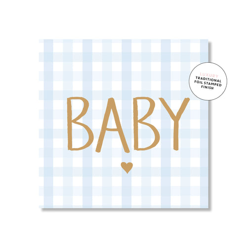 Baby Blue Gingham | Mini Card
