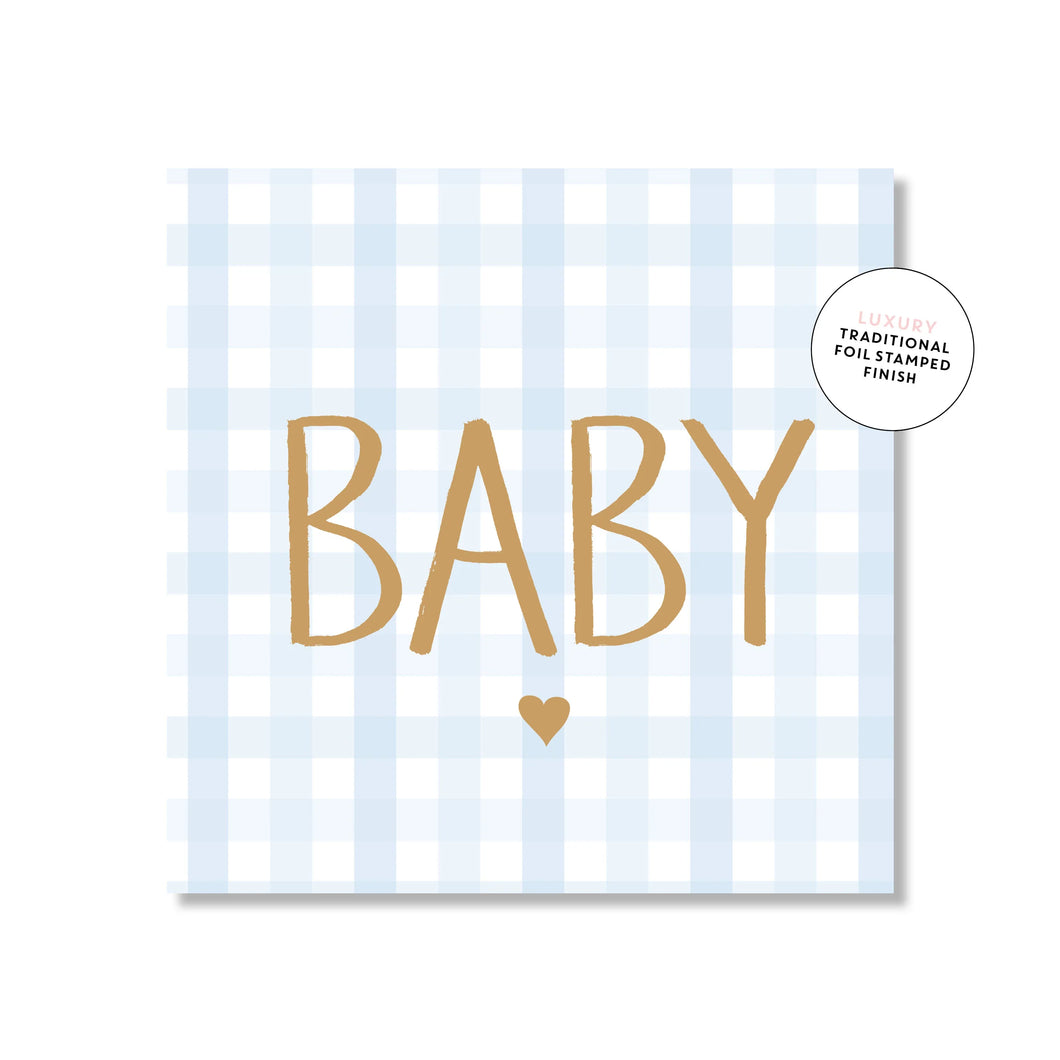 Baby Blue Gingham | Mini Card