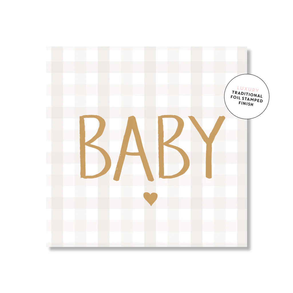 Baby Beige Gingham | Mini Card