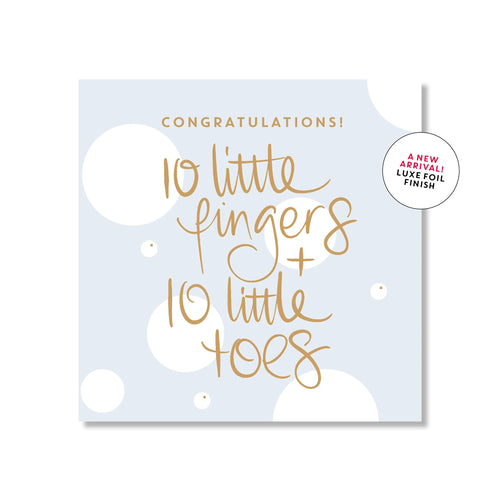 Blue 10 Little Fingers + Toes | Mini Card