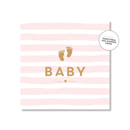 Stripey Baby Girl | Mini Card