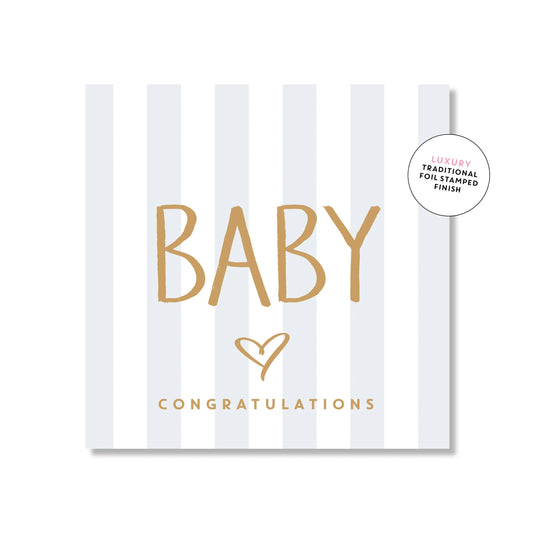 Baby Blue Stripes | Mini Card