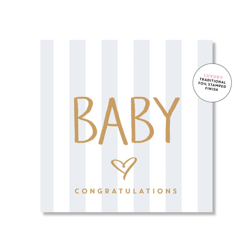 Baby Blue Stripes | Mini Card